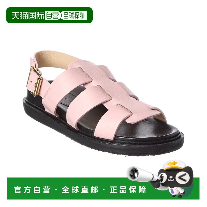自营Marni皮革凉鞋-粉红色 美国奥莱直发罗马鞋图片