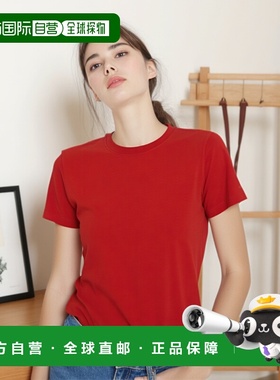 自营 members only女士大圆领 T 恤 - 红色 美国奥莱直发