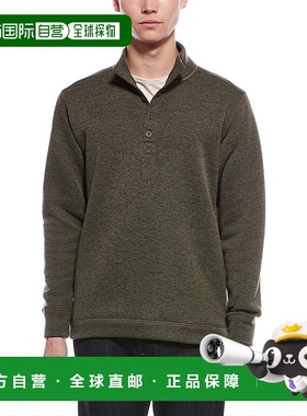 自营weatherproof vintage防风复古立领纽扣套头衫-绿色 美国奥莱