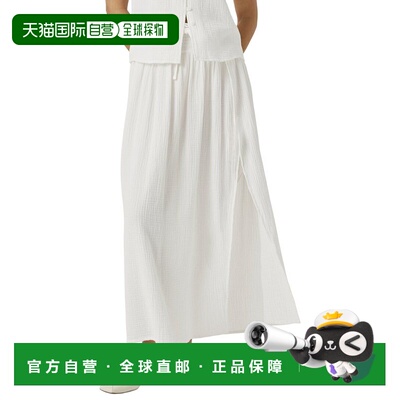 自营Splendid Adele Gauze Maxi Skirt - white 美国奥莱直发