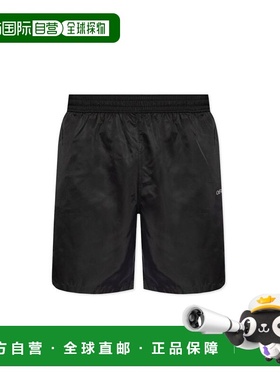 自营off-whiteOff- Polyester Men's Shorts - black 美国奥莱直