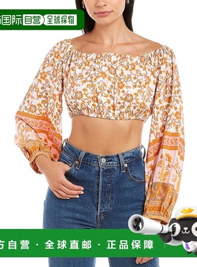 自营Traffic People Sofia 短款早秋新款上衣 橙色 美国奥莱直发