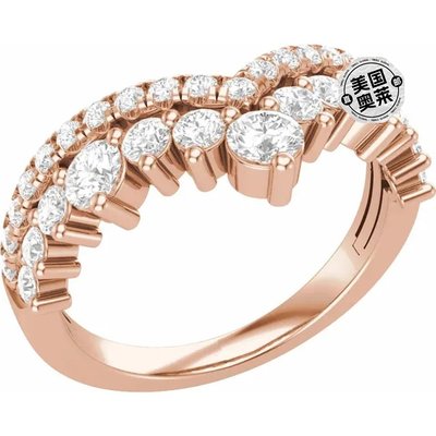 pompeii31 克拉 TW 钻石结婚轮廓弧形戒指女士周年纪念实验室生长