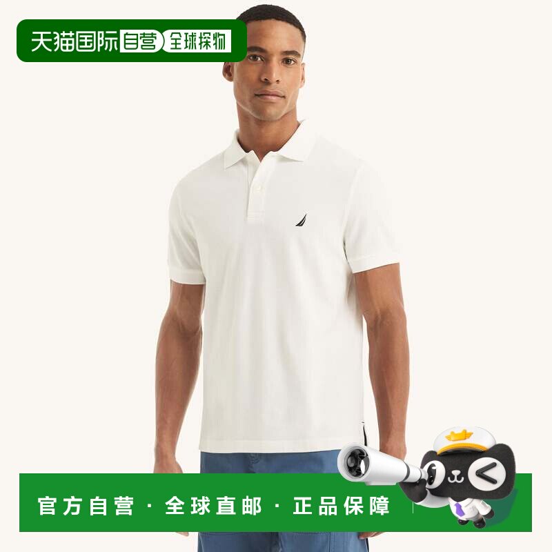 自营Nautica修身甲板Polo衫-亮白色 美国奥莱直发