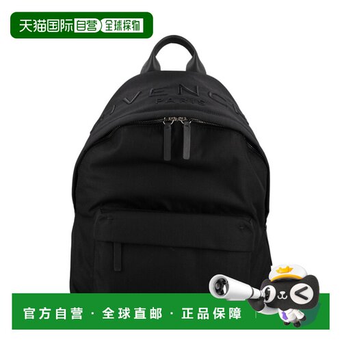 自营givenchy黑色圆形拉链聚酰胺混纺背包-黑色 美国奥莱直发
