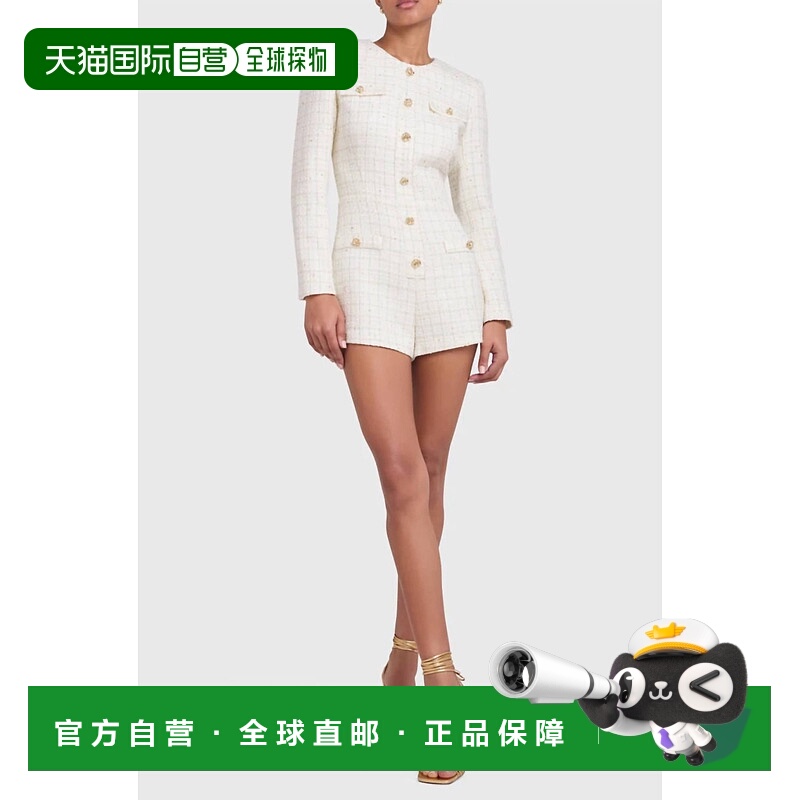 自营 amanda uprichard法伦连体衣白色/金色-白色/金色 美国奥莱