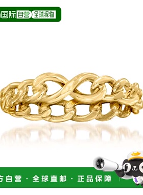 自营 Ross-Simons 意大利 14kt 黄金 Infinity Symbol Curb-Link