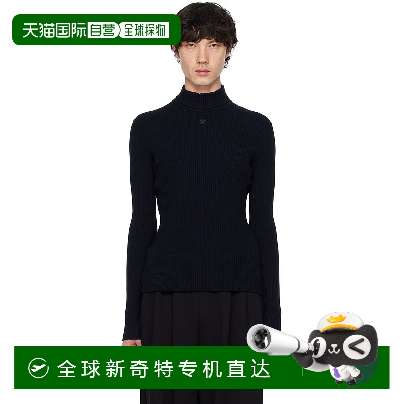 香港直邮潮奢 Courreges 男士 海军蓝 Reedition 系列 Rib Knit M