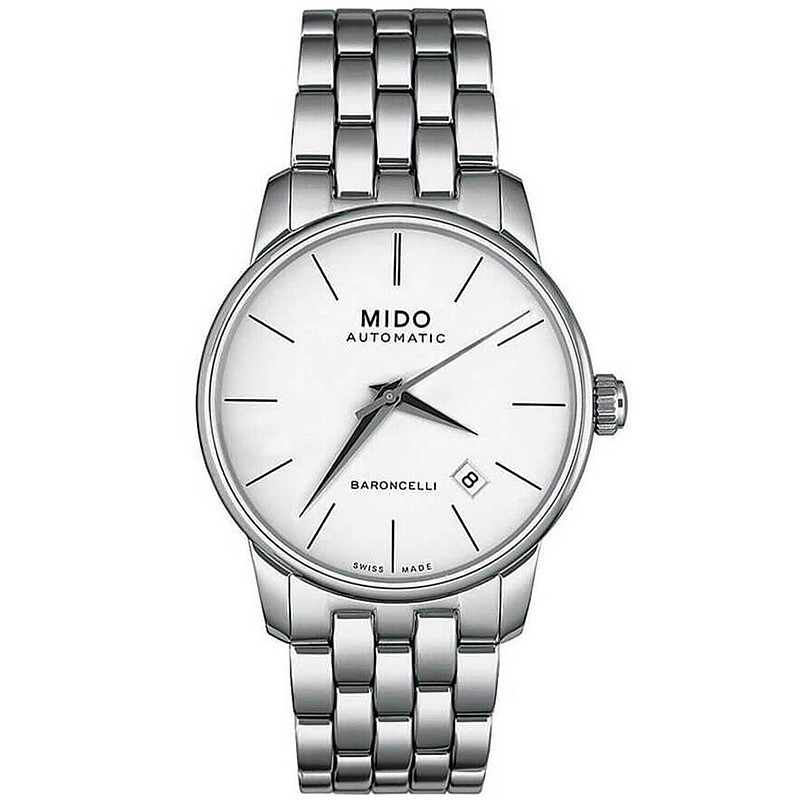 自营Mido Men's Baroncelli 38mm Automatic Watch silver【美国