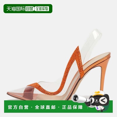 自营Gianvito Rossi Transparent/orange Pvc And Suede Embellis