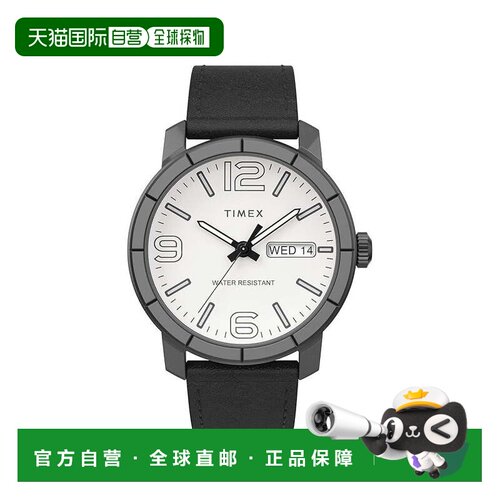 自营Timex Main Street Mens手表-黑色 美国奥莱直发