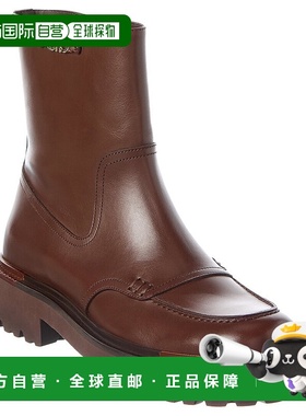 自营salvatore ferragamoFerragamo Oreste Leather Bootie - bro