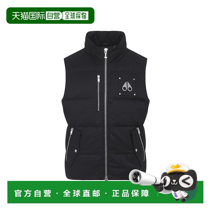 自营moose knucklesWestmount 2Tone黑色棉质背心-黑色 美国奥莱