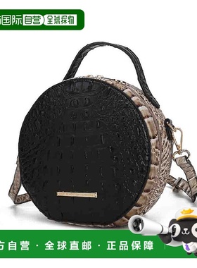 自营 mia k collectionYnnari Women Crossbody Croc-Embossed Ro