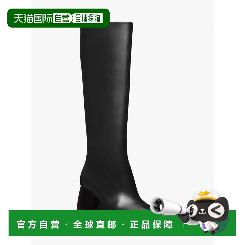 自营michael korsKaitlin皮革马靴-黑色 美国奥莱直发女靴