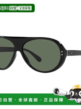 自营 Ralph Lauren 醋酸纤维男士太阳镜 - 黑色 美国奥莱直发