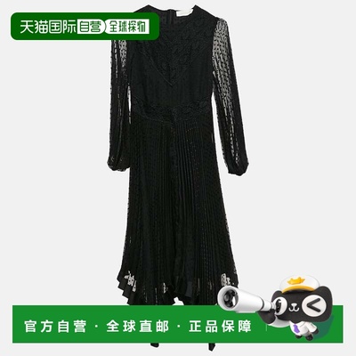 自营Zimmermann Black Swiss Dots  Lace And Chiffon Plisse Esp