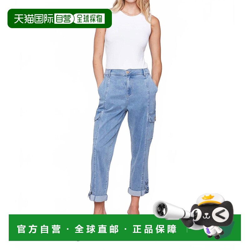 自营charlie bChambray Stretch Cargo Pants In Blue - blue 美
