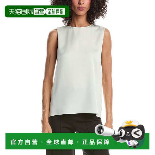 自营theory理论真丝直筒壳-蓝色 美国奥莱直发