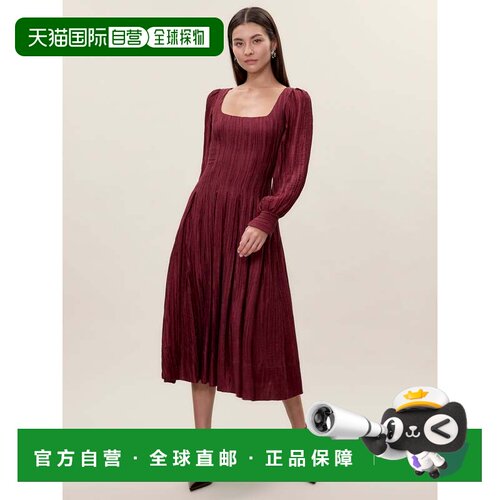 自营rebecca taylorOlivia连衣裙-sangria 美国奥莱直发