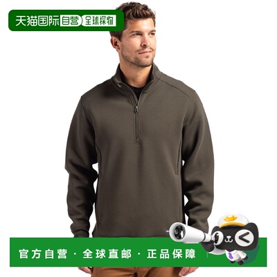 自营Cutter & Buck Roam Eco Recycled Quarter Zip Mens Pullove