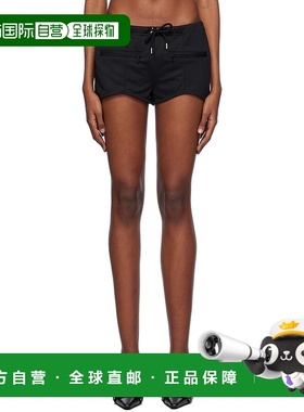 1h可退 香港直邮潮奢 Courreges 女士 黑色 Interlock Mini 短裤