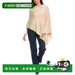 自营amicale cashmereAmicale羊绒针织不对称羊绒斗篷-棕色 美国