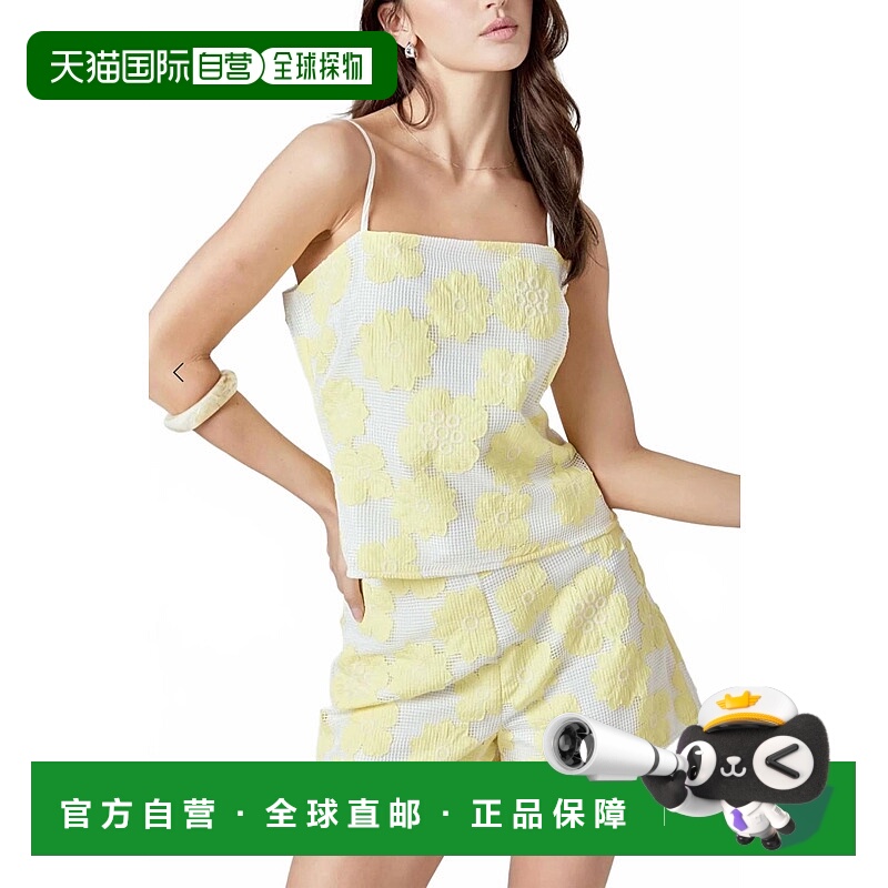 自营endless roseFloral Net Tank Top In Yellow - yellow 美国