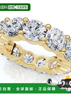 自营 pompeii37Ct Diamond Round Cut Eternity Ring 14k Gold La
