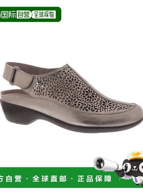 自营Women's Easy Spirit Dawn Bronze Leather Slingback Casual