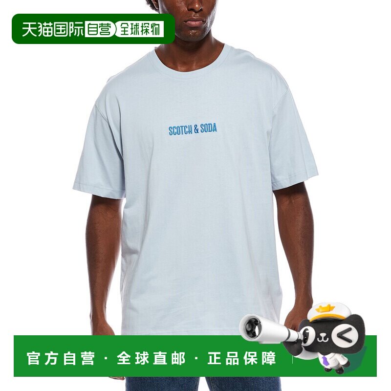 自营scotch & soda苏格兰与索达图形T恤-蓝色 美国奥莱直发