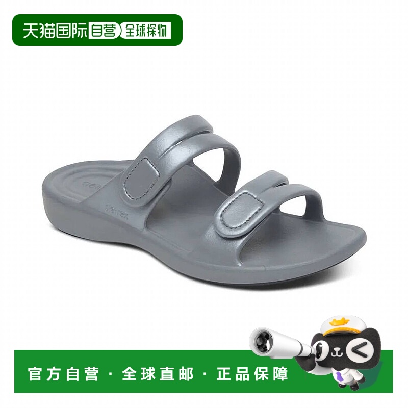 自营 aetrex女式Janey运动凉鞋灰色 美国奥莱直发