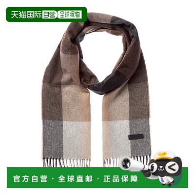 自营Bruno Magli Silk & Cashmere-Blend Scarf - brown 美国奥