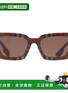 自营Burberry Briar Dark Brown Square Ladies Sunglasses BE439