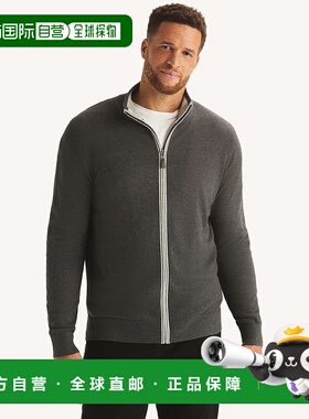 自营Nautica Mens Big & Tall Performance Mock-Neck Full-Zip S