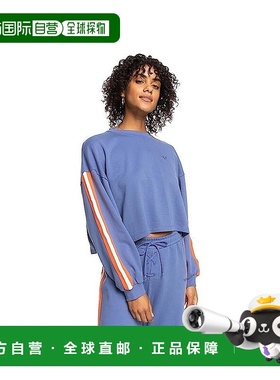 自营 Roxy Bright Lights上衣女式蓝色羊毛长袖圆领GBO184-蓝色