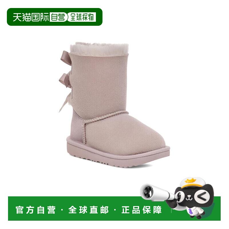 1h可退 【美国直邮】UGG Kids|Bailey 纽扣蝴蝶结雪地靴童鞋透气