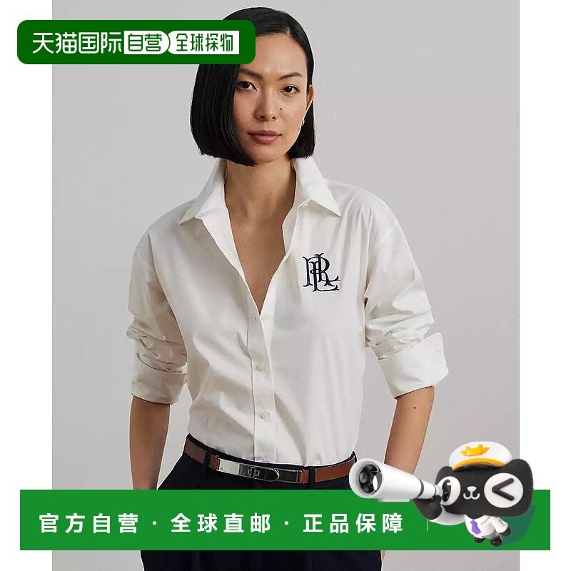 自营 RALPH LAUREN女士衬衫长袖宽松型 时尚舒适百搭女装上装