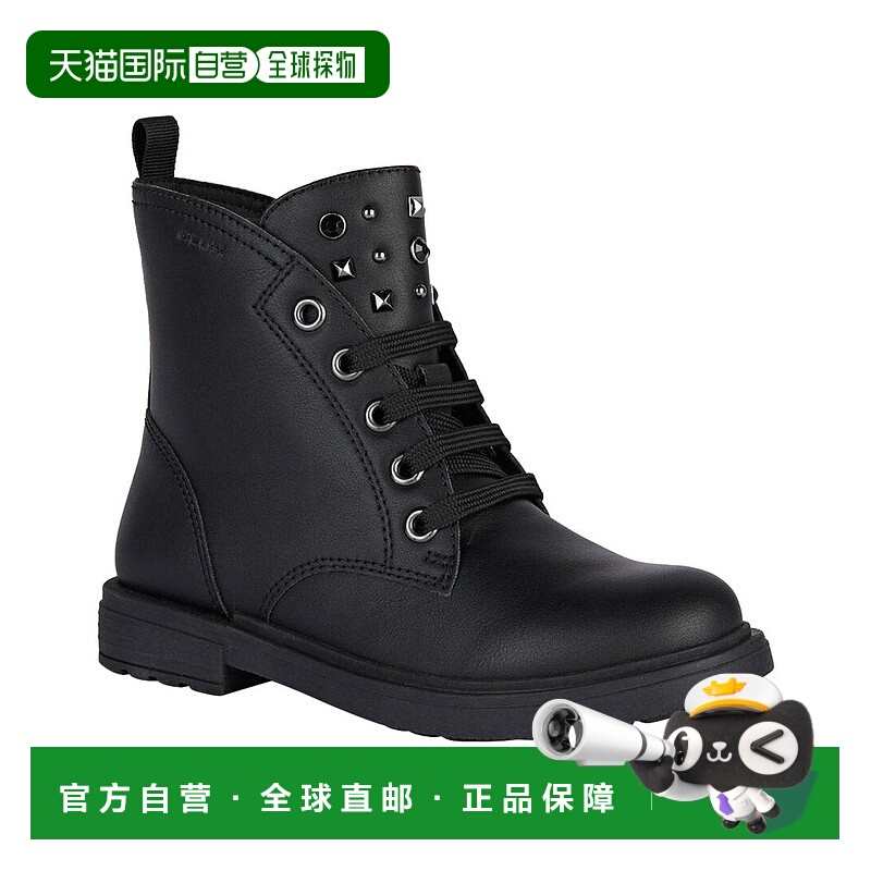 自营Geox Eclair皮革短靴-黑色 美国奥莱直发