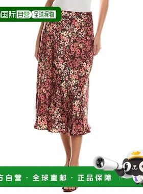 自营CeCe Bias Midi裙子-紫色 美国奥莱直发半身裙a字裙