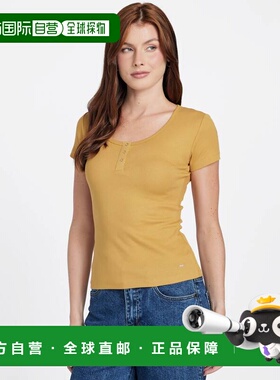自营guessDenise Top - dusty mustard 美国奥莱直发
