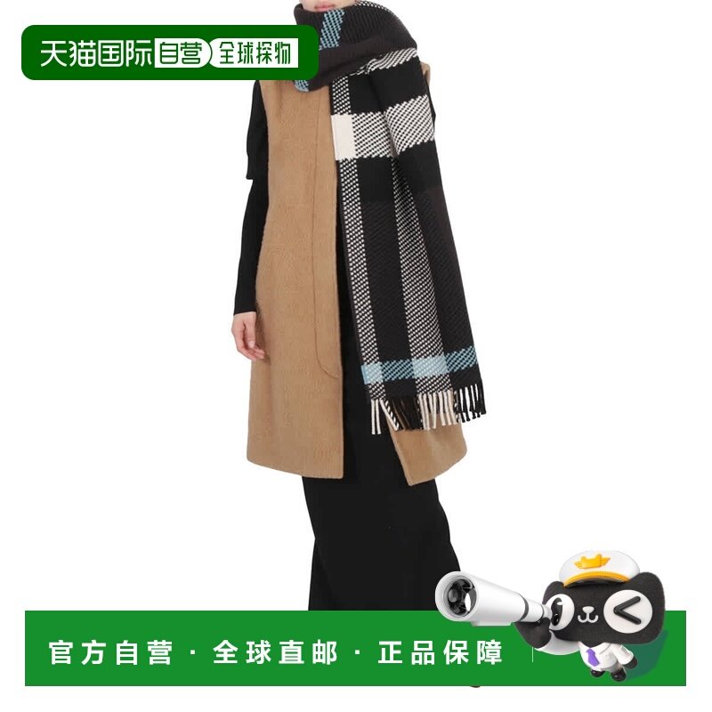 自营 Burberry大格子羊毛镶边围巾-水獭 美国奥莱直发博柏利,服饰配件/皮带/帽子/围巾,围巾/丝巾/披肩,淘宝优惠券,粉丝福利购,淘宝优惠卷