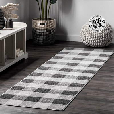 nuLOOM Aisha Buffalo 格子地毯 - 灰色 【美国奥莱】直发