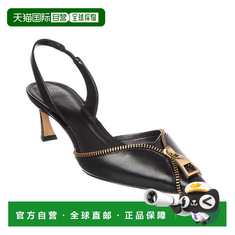 自营 Alexandre Birman Zoe 50皮革吊带泵-黑色凉鞋 直发美国奥莱