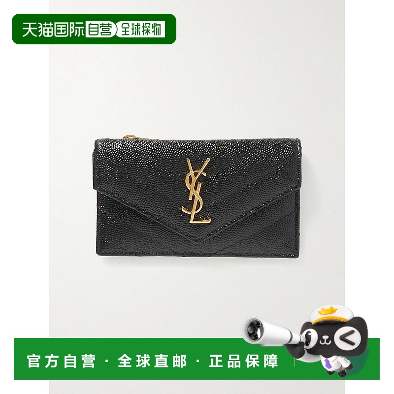 1h可退 香港直邮潮奢 Saint Laurent 圣罗兰 女士 徽标铭牌卡包 6