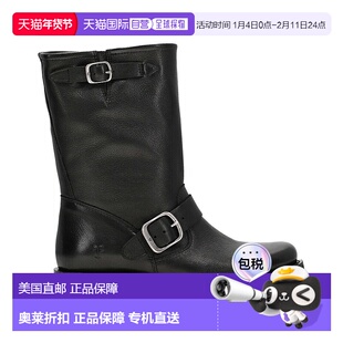 自营Frye Veronica Flex Leather Bootie - black 美国奥莱直发