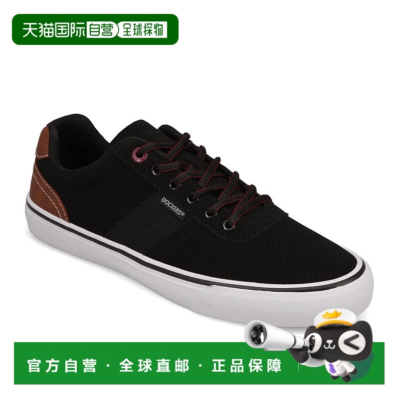自营Dockers男式霍布斯休闲运动鞋-黑色/酒红色 美国奥莱直发
