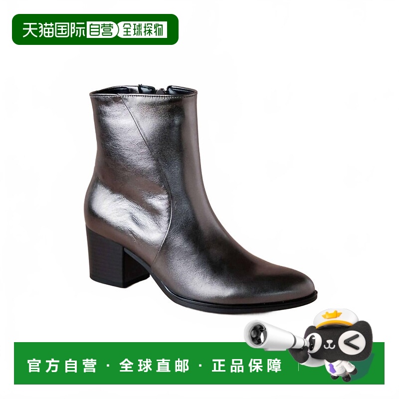 自营gaborWomen's Ankle High Heel Boots In Pewter 美国奥莱直