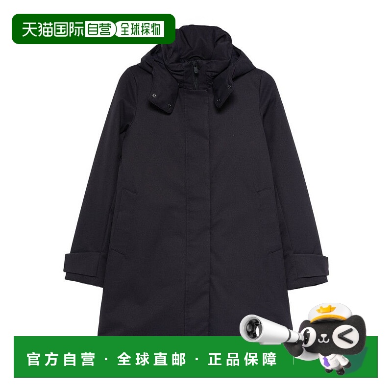 自营save the duck高领中长款外套-黑色 美国奥莱直发