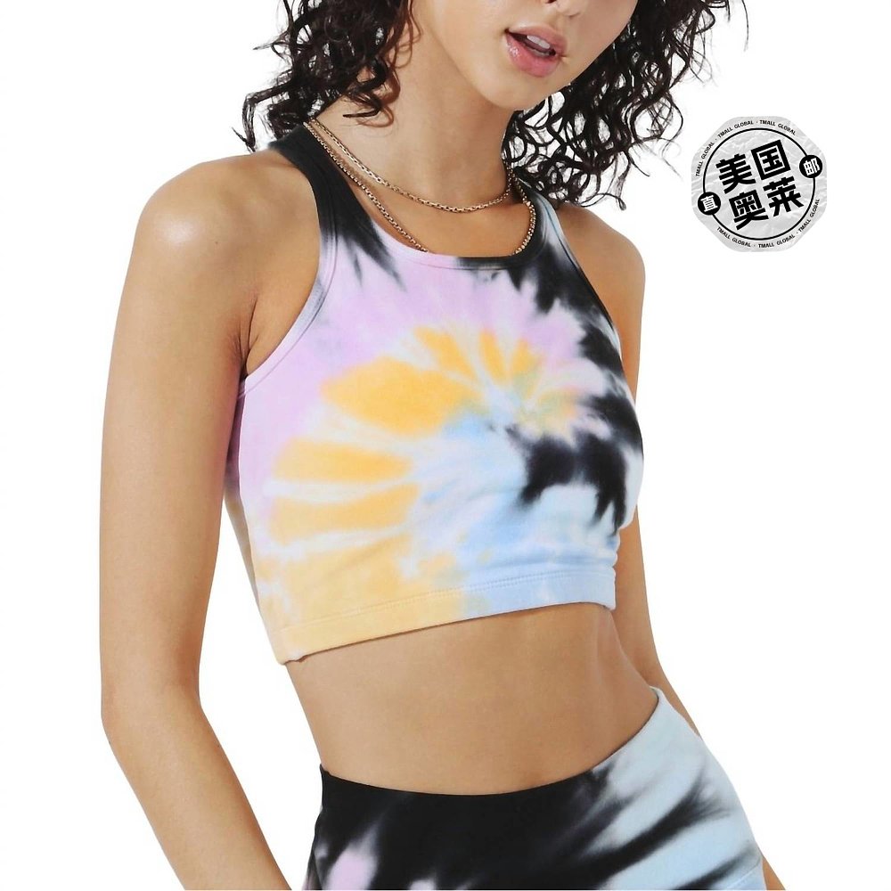 electric & roseBella Bralette In Vibe Tie Dye - vibe tie dye 运动服/休闲服装 运动文胸 原图主图